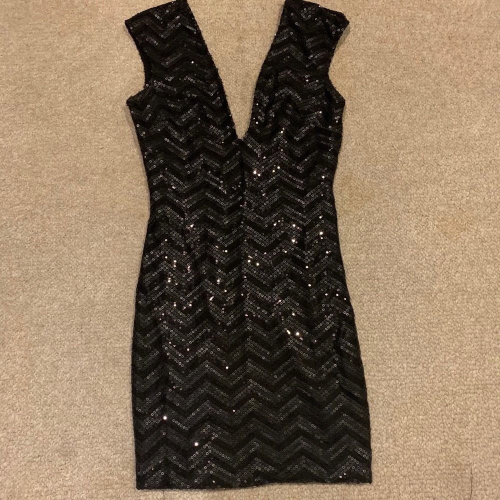 Little Black Dress with Sequin Work